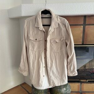Roxy corduroy Beige Button-Up utility style jacket size medium